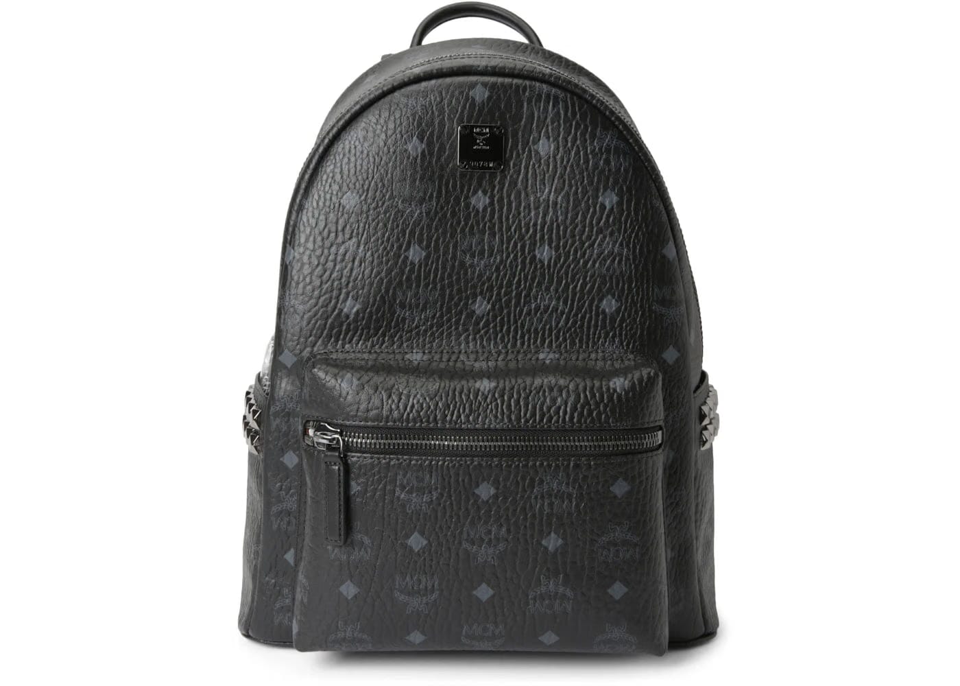 Mcm Stark Backpack Visetos Side Studs Small/Medium Black