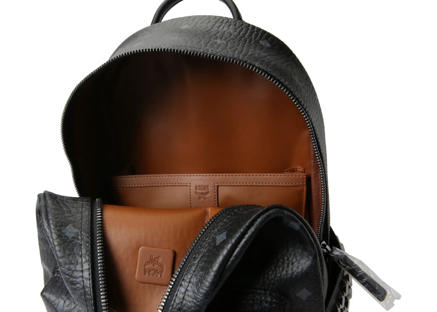 Mcm Stark Backpack Visetos Side Studs Small/Medium Black