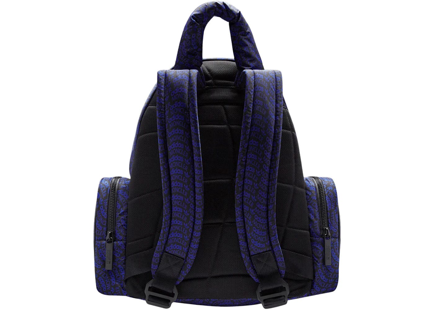 Moncler x Adidas Originals Logo Print Backpack Black & Blue