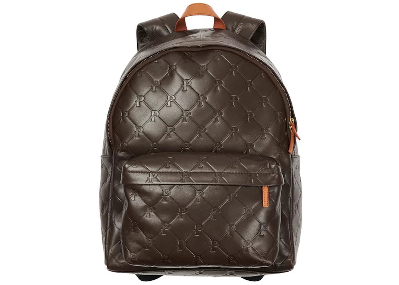 Palace Pal-M-Gram Leather Backpack Brown