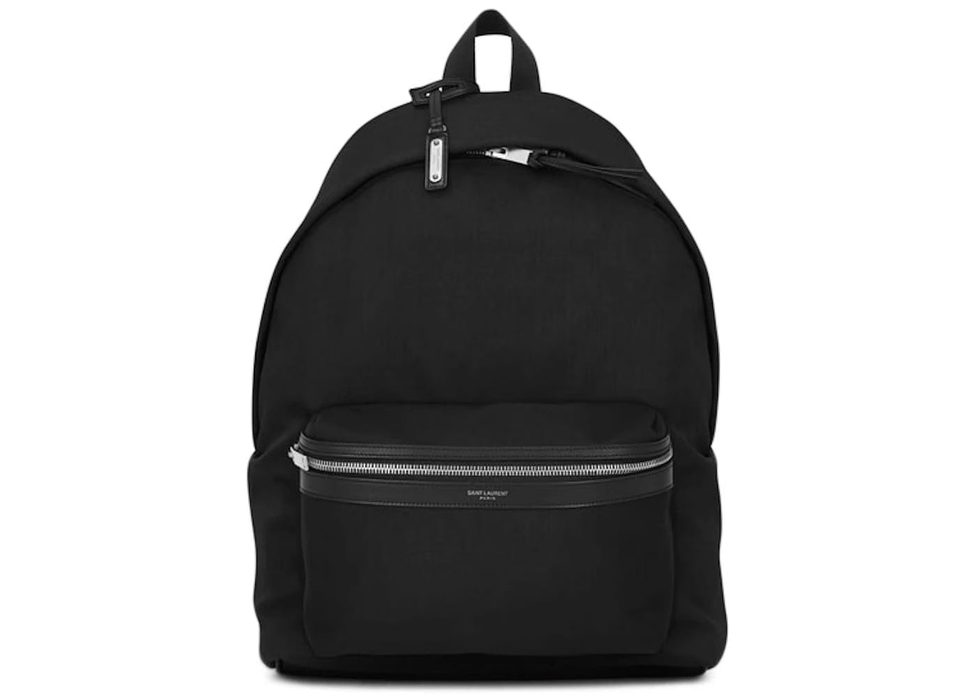 Saint Laurent City Canvas Backpack Canvas Silver-Tone Black