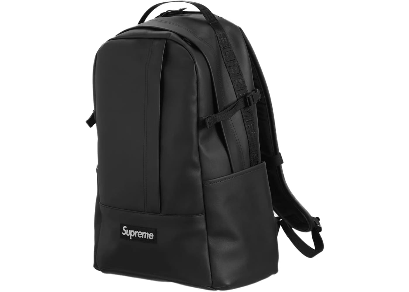 Supreme Leather Backpack Black