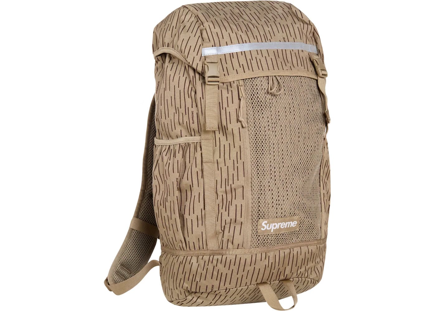 Supreme Logo Backpack (Fw24) Tan Raindrop