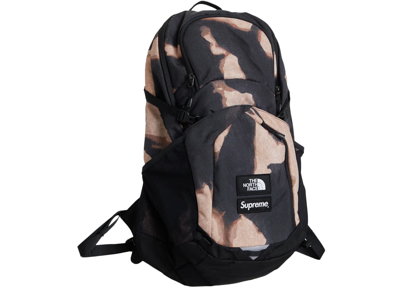 Supreme The North Face Bleached Denim Print Pocono Backpack Black