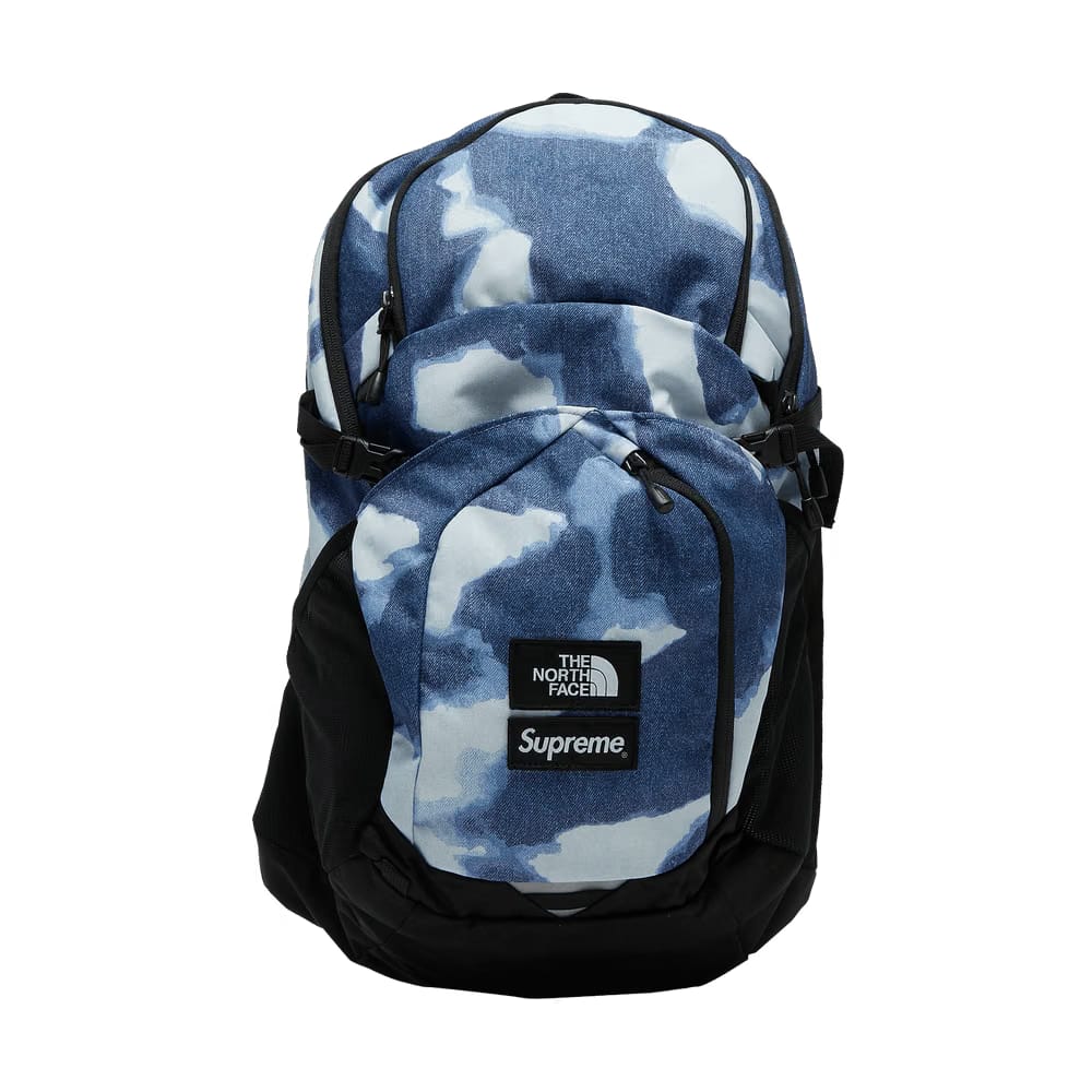 Supreme The North Face Bleached Denim Print Pocono Backpack Indigo