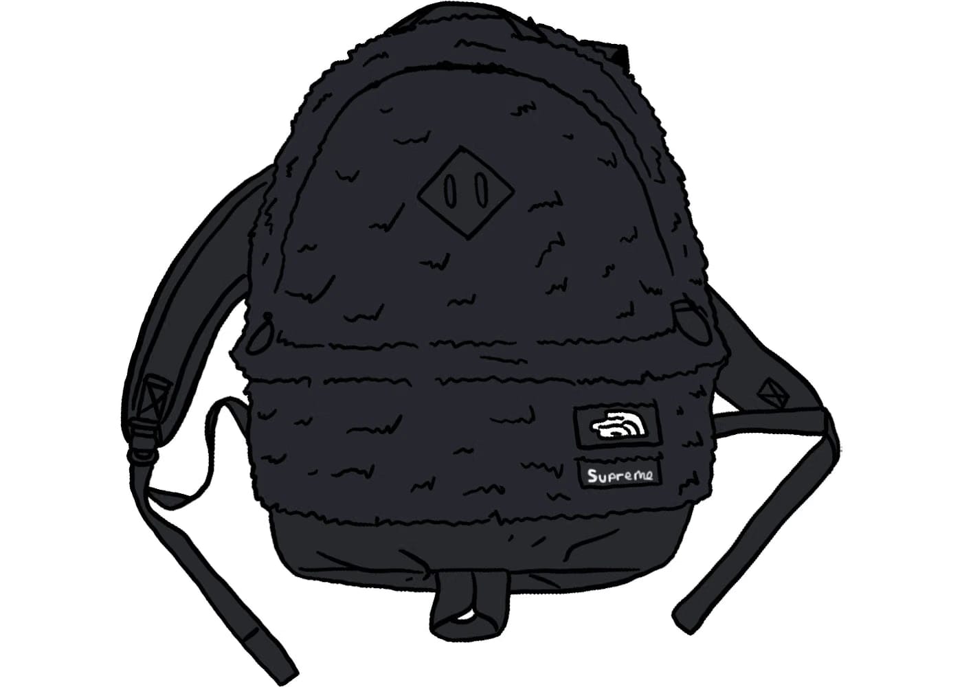 Supreme The North Face Faux Fur Backpack Black