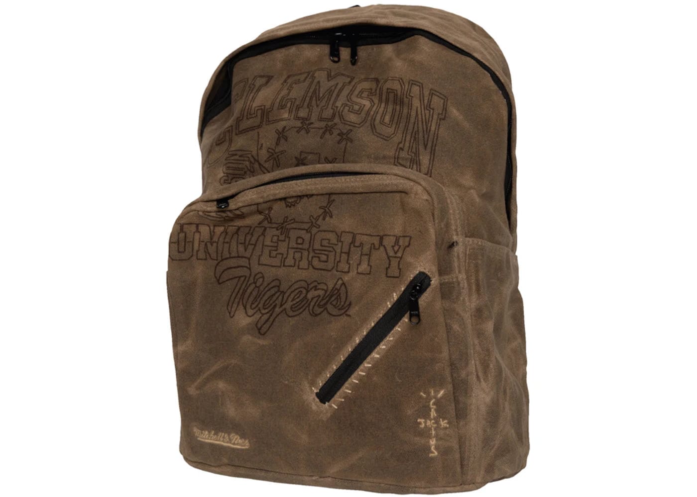 Travis Scott x Mitchell & Ness Clemson Tigers Backpack Brown