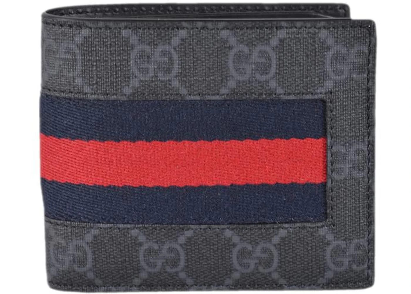 Gucci Bifold Wallet Gg Supreme Web Black