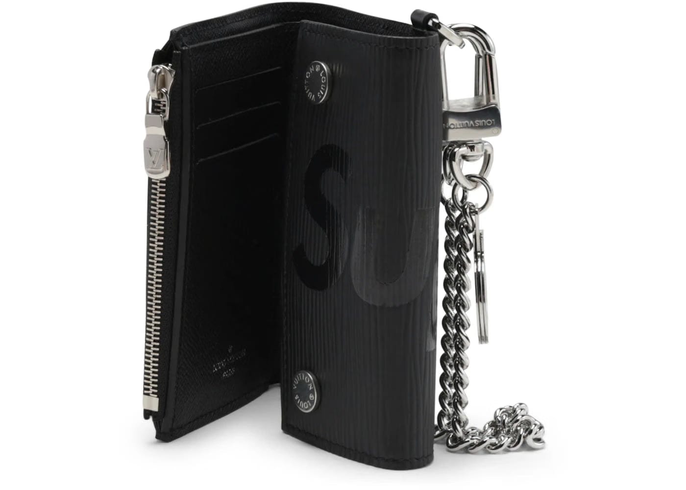 Louis Vuitton x Supreme Chain Wallet Epi Black