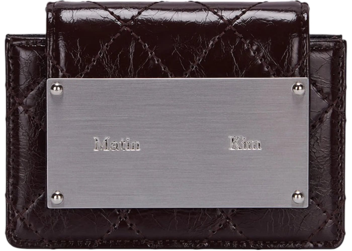 Matin Kim Quilting Accordion Wallet Black