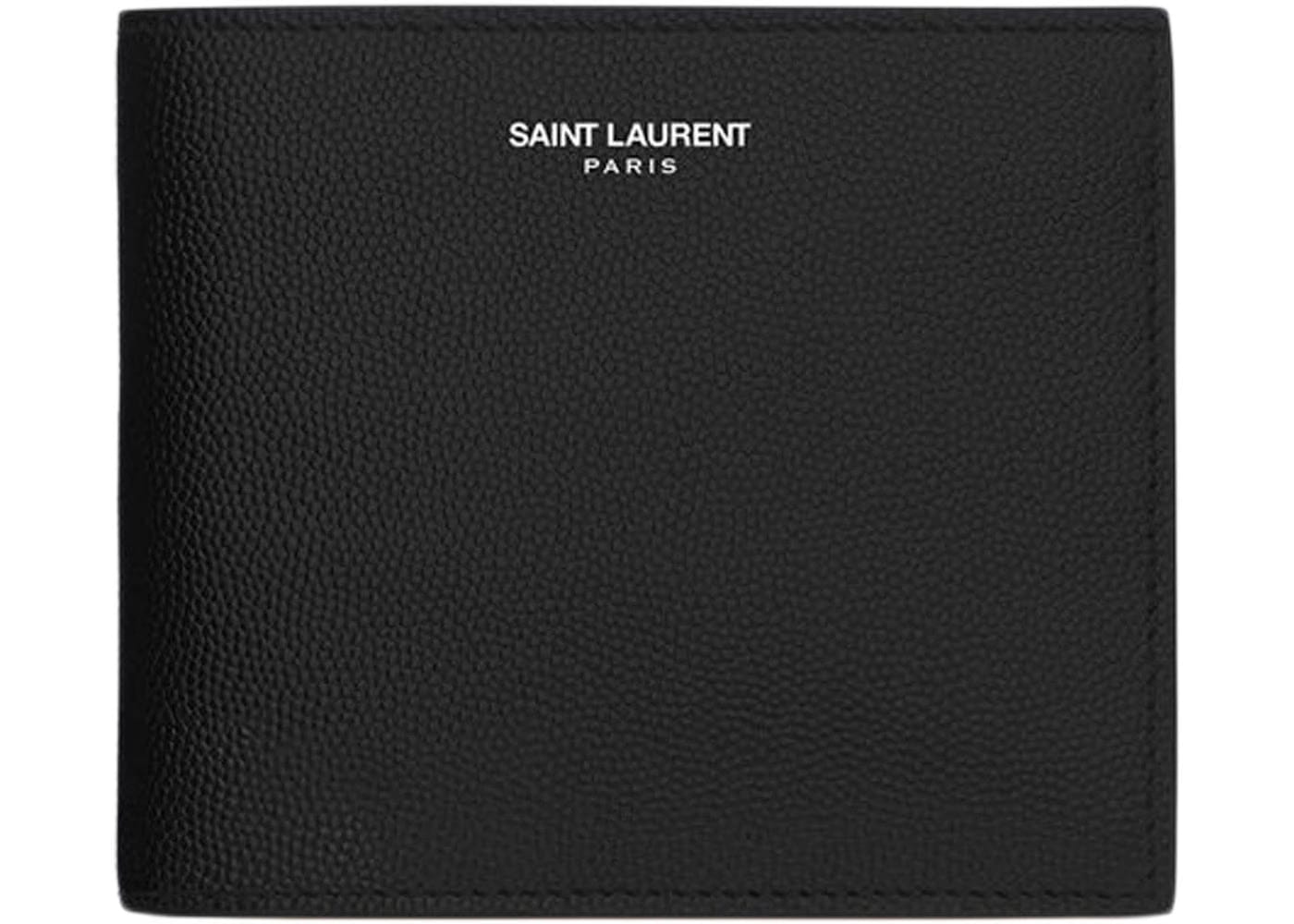 Saint Laurent Paris East/West Wallet With Coin Purse De Poudre Embossed Black