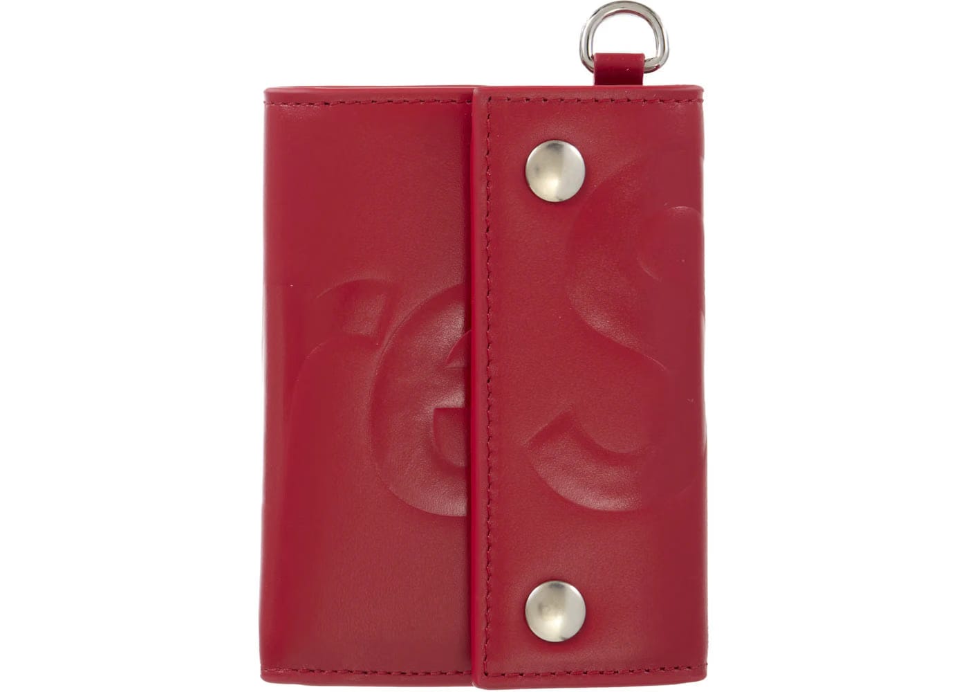 Supreme Leather Chain Wallet Red