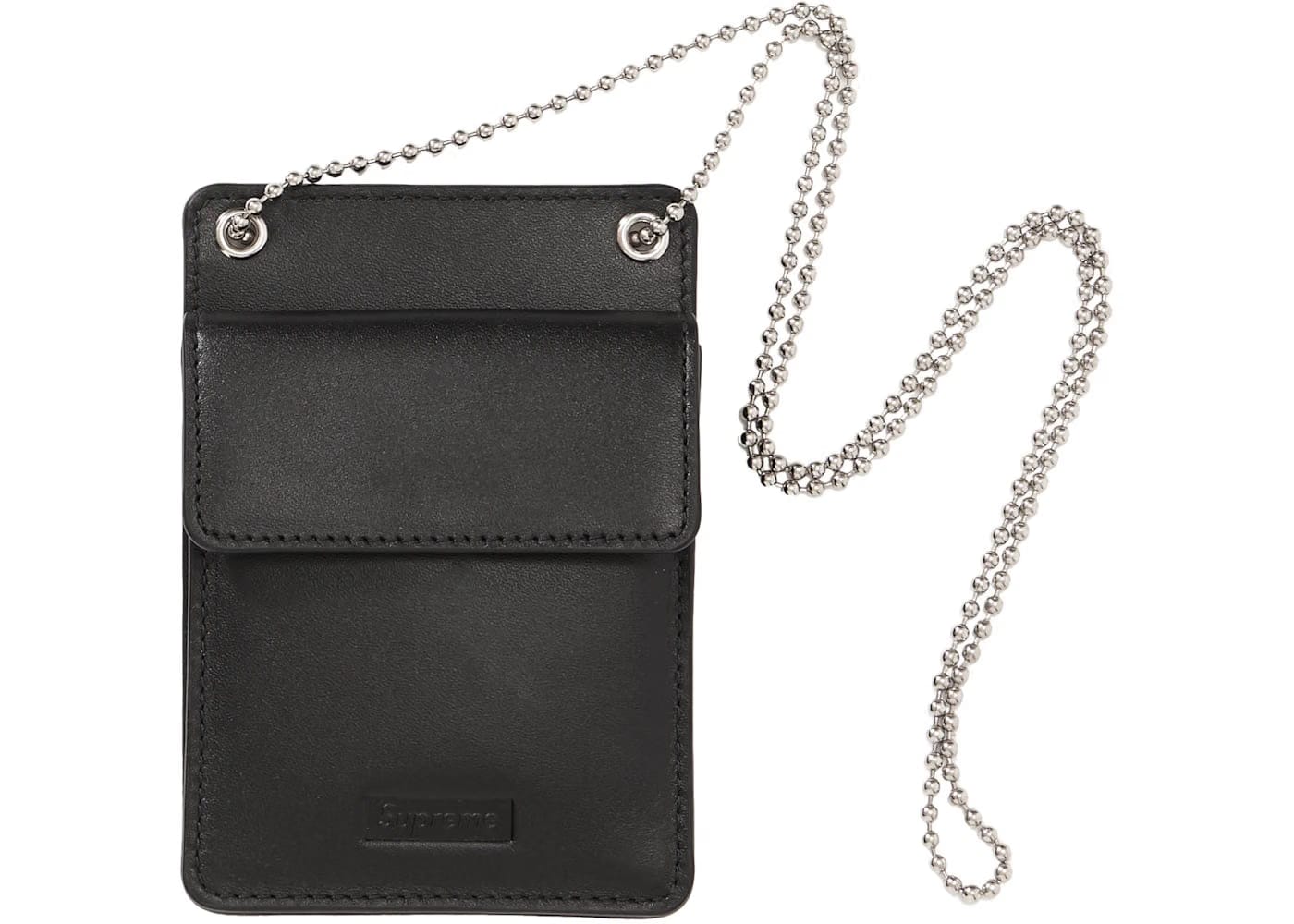 Supreme Leather Id Holder + Wallet Black