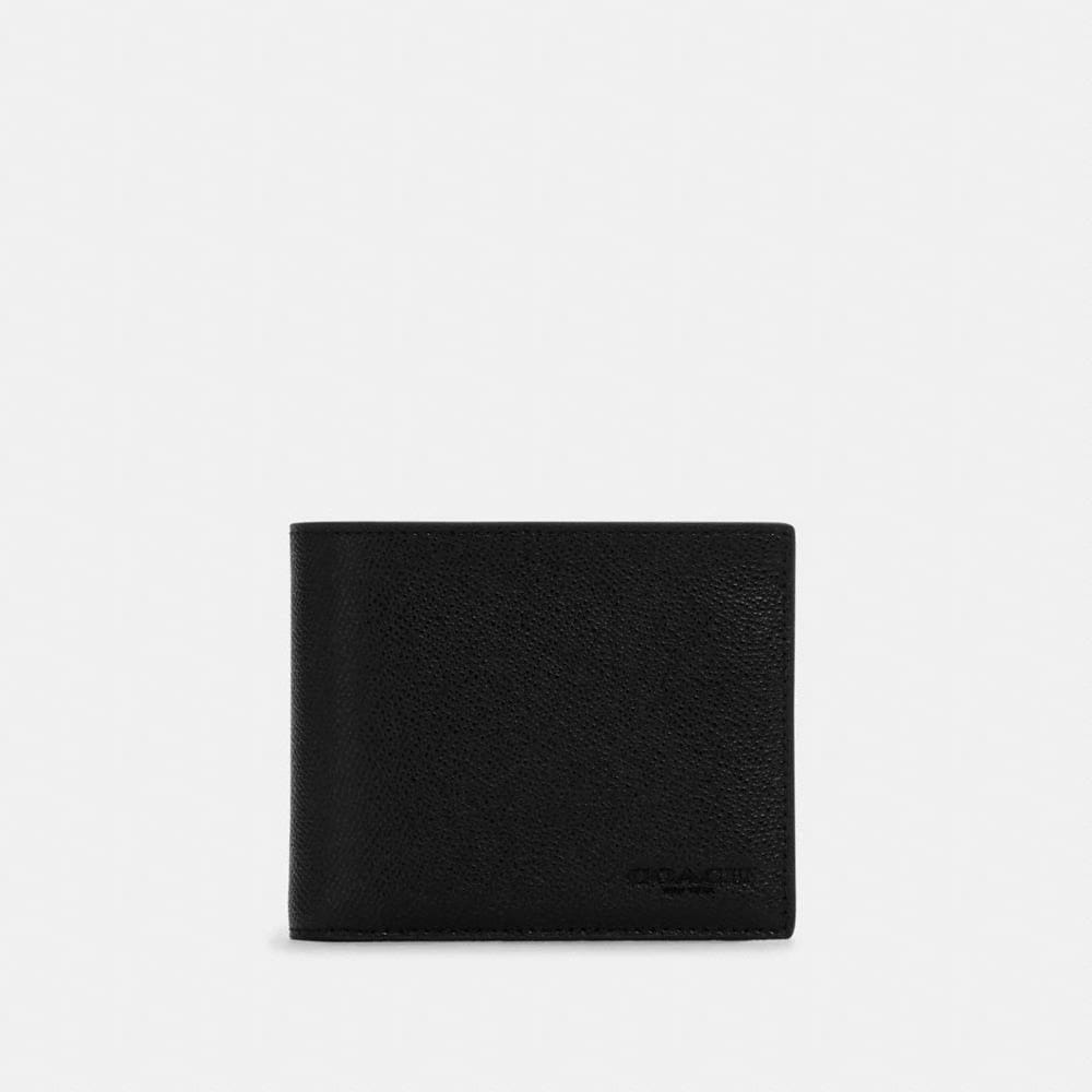 Coach 3 In 1 Wallet Crossgrain Leather-Black