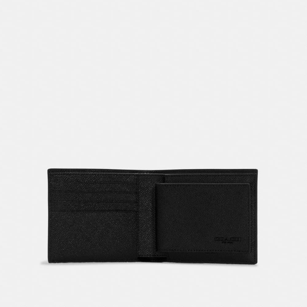 Coach 3 In 1 Wallet Crossgrain Leather-Black