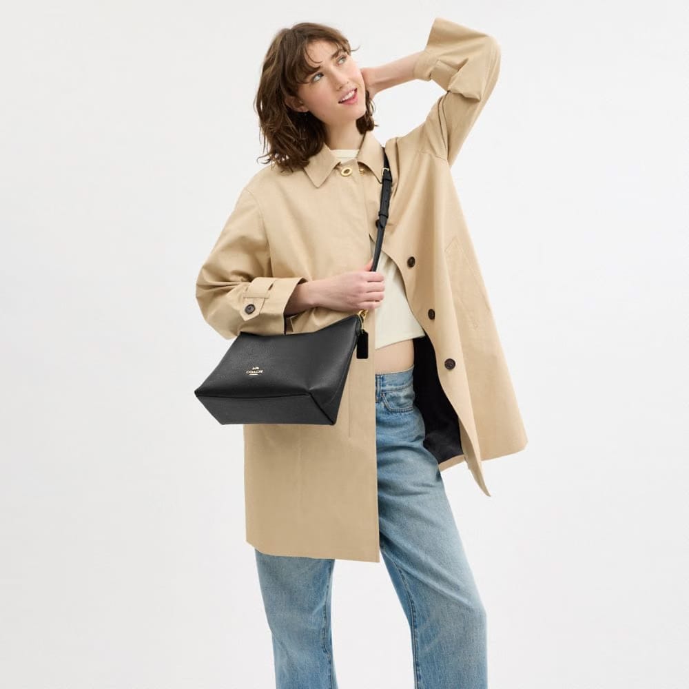 Coach Laurel Shoulder Bag Gold Black