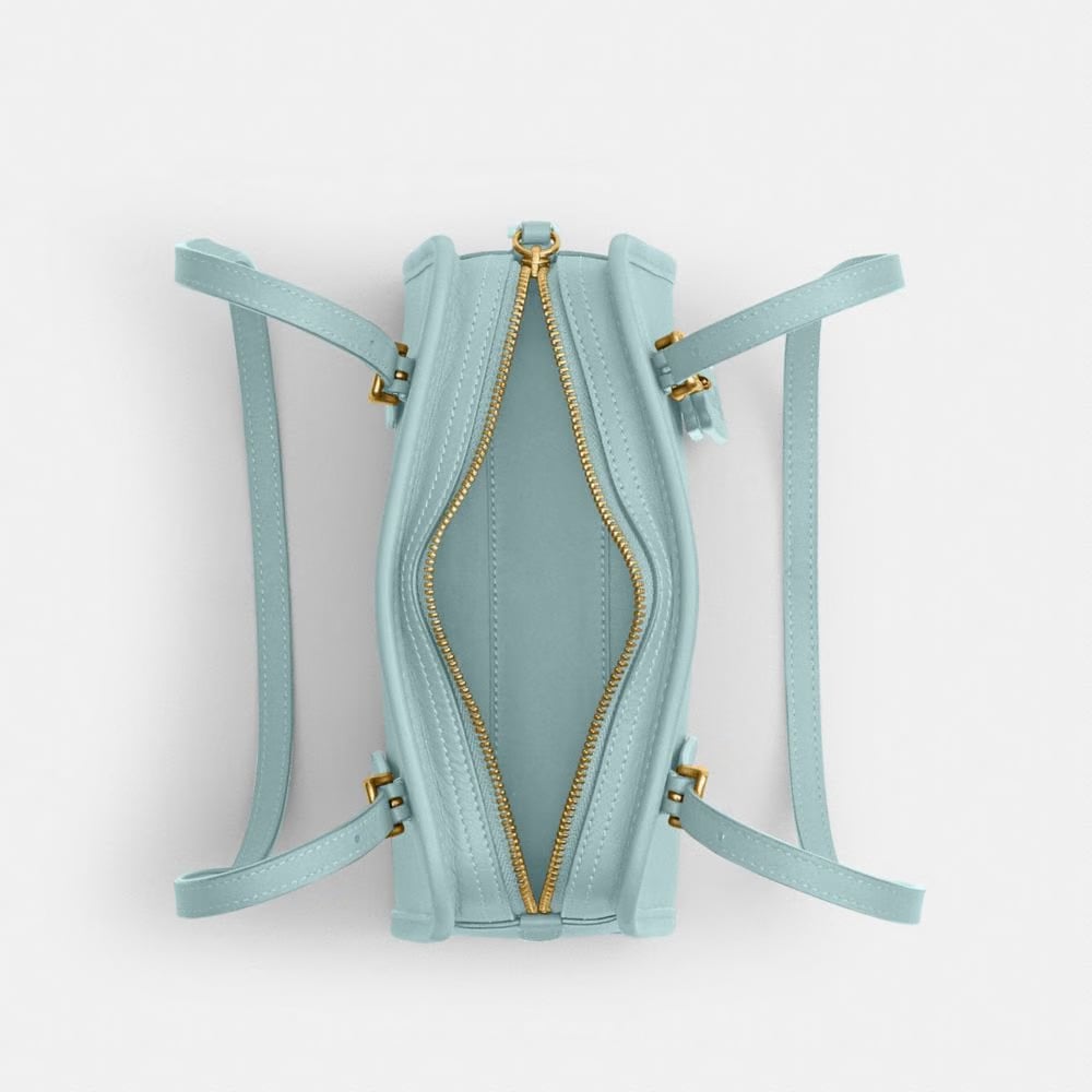 Coach Swing Zip Bag 20 Brass Light Blue
