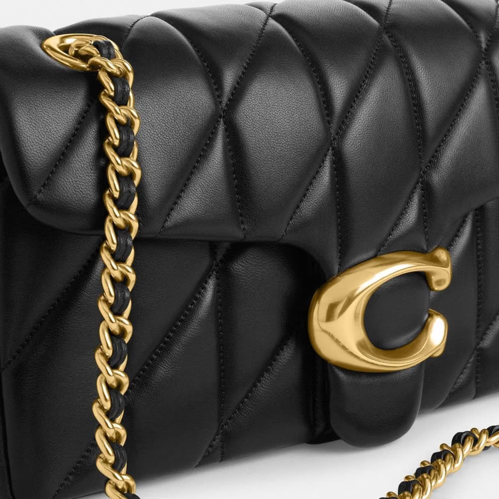 Coach Tabby Shoulder Bag 26 With Pillow Quilting Nappa Leather-Brass-Black