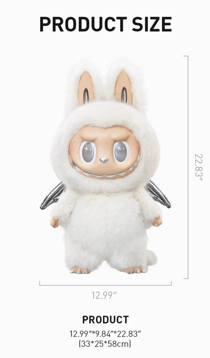 Pop Mart The Monsters Angel in Clouds Vinyl Plush Doll ZIMOMO Tote Bag Included