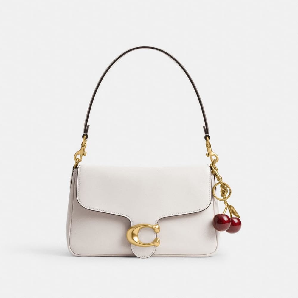 Coach Soft Tabby Shoulder Bag Smooth Leather-Brass-Chalk