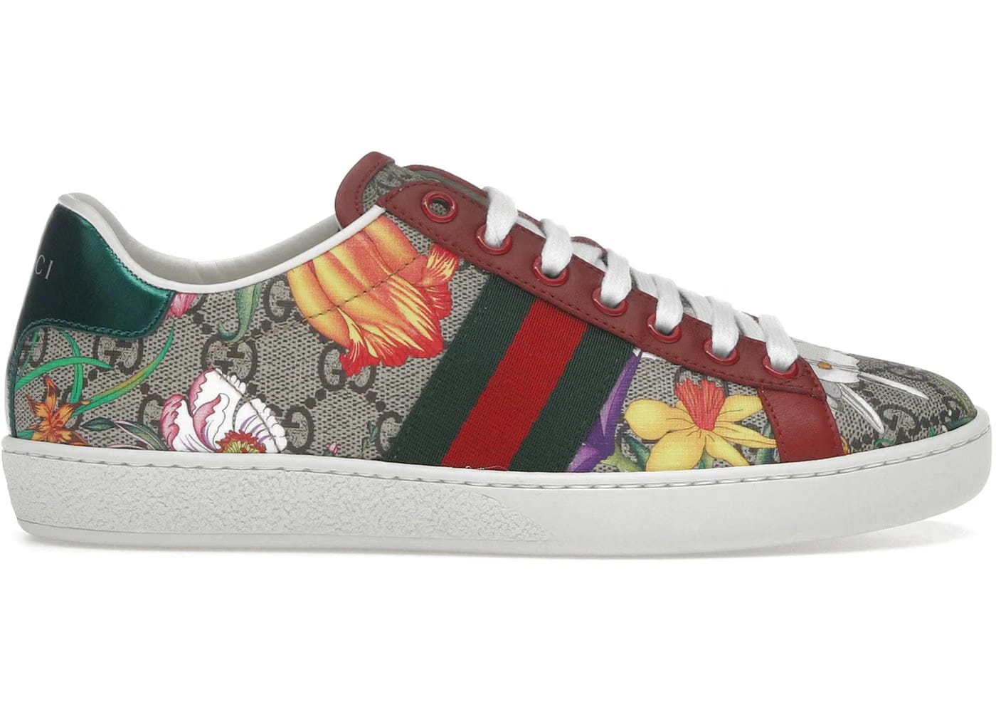 Gucci Wmns Ace GG Supreme Low 'Flora Print - Red'