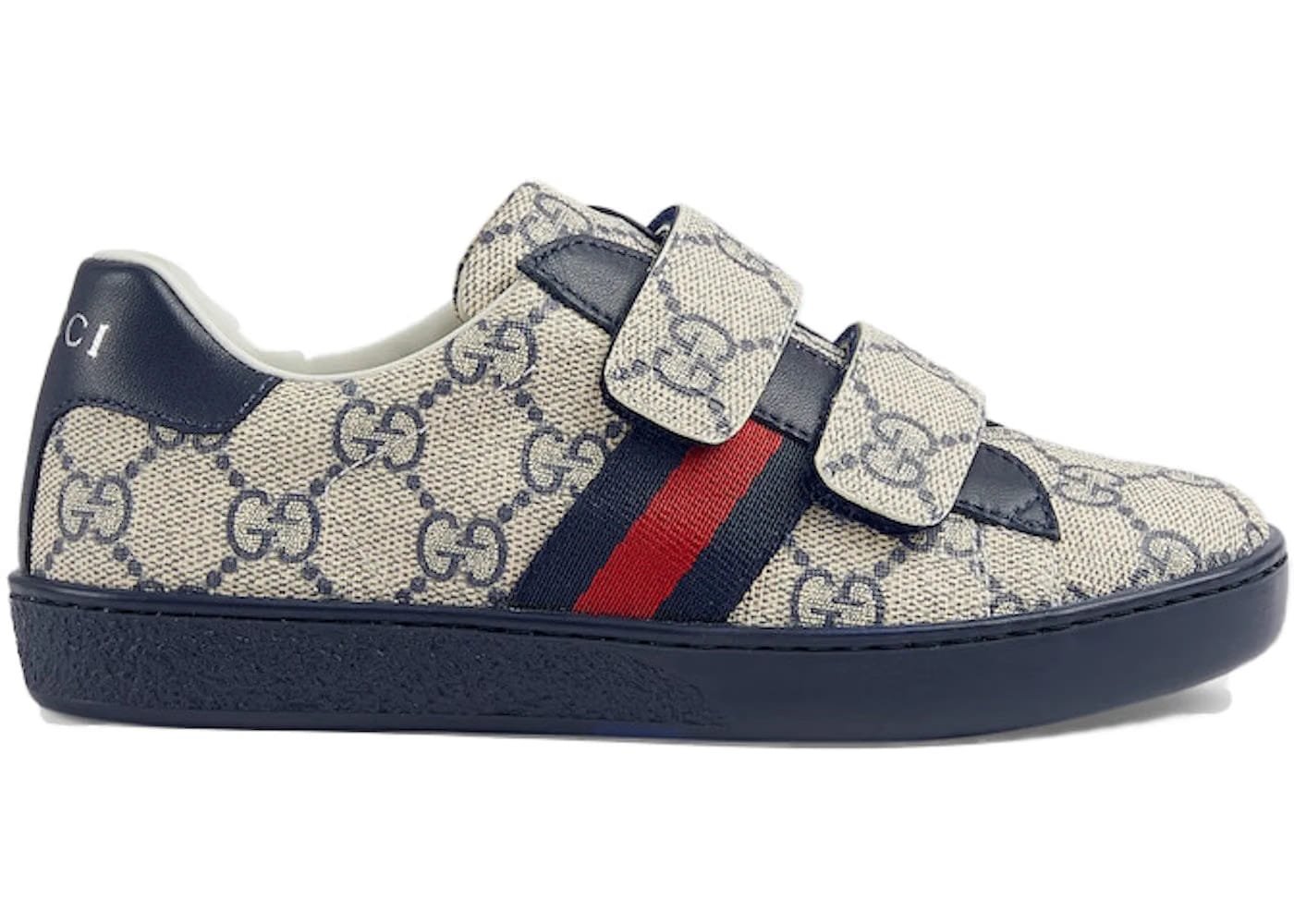 Gucci Ace Strap Sneaker Blue Grey Kids