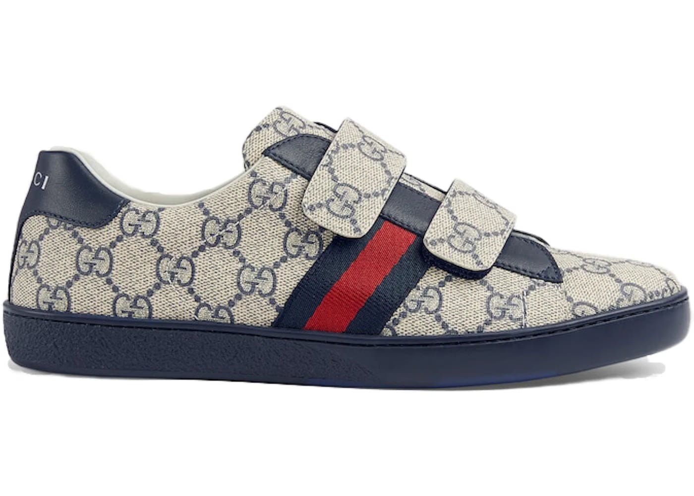 Gucci Ace Strap Sneaker Blue Grey Teen