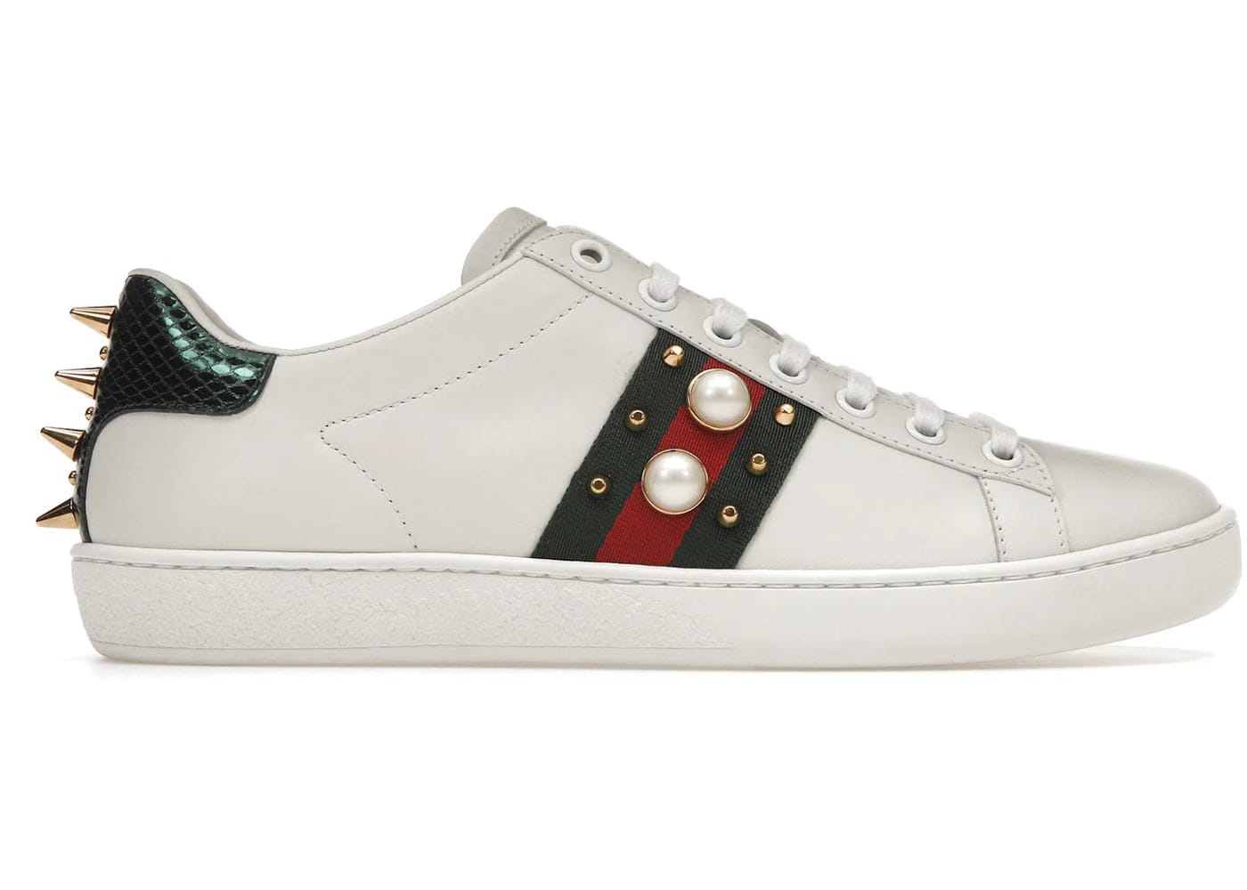 Gucci Ace Studded Pearl Womens