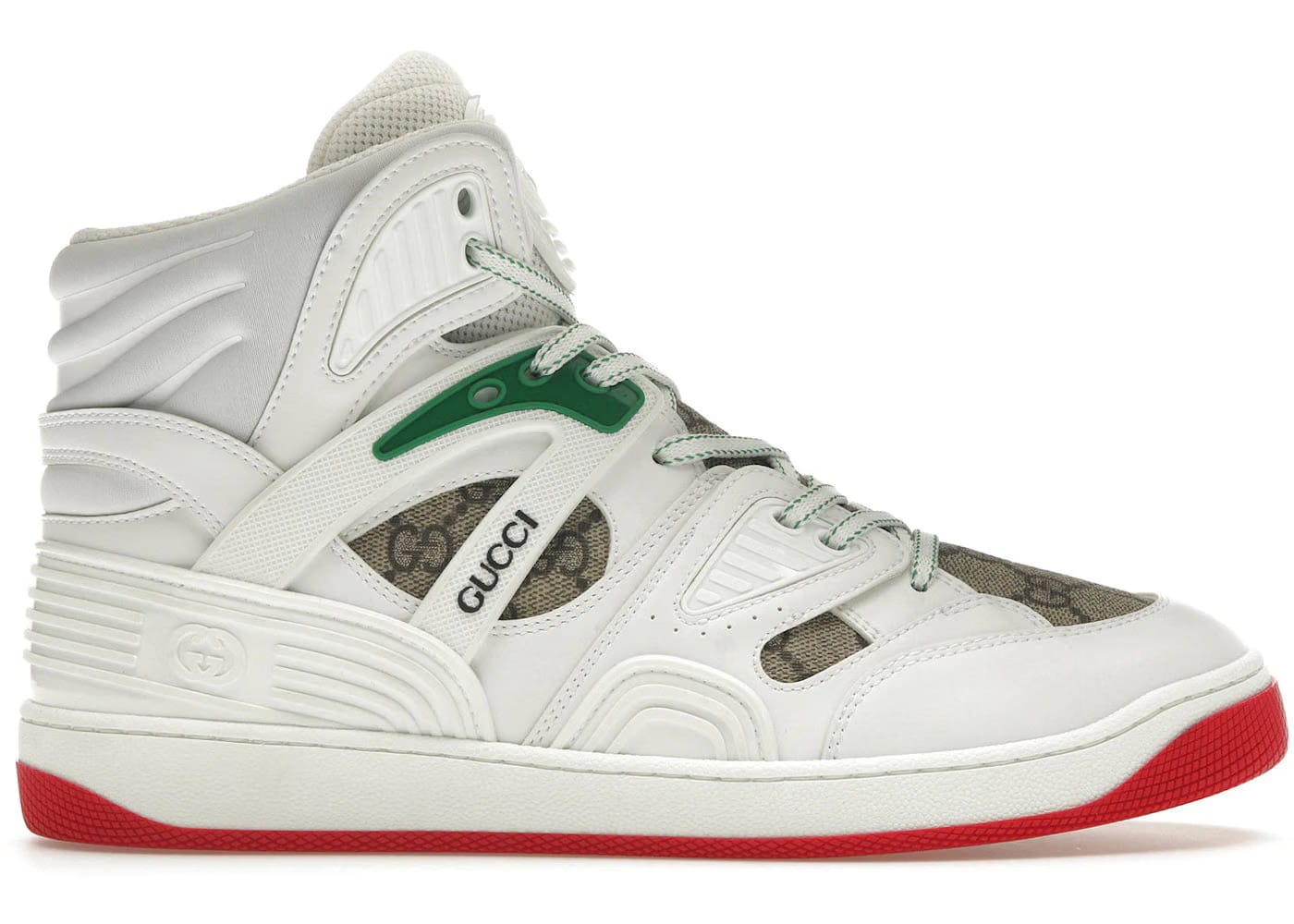 Gucci Basket White Demetra Red Womens