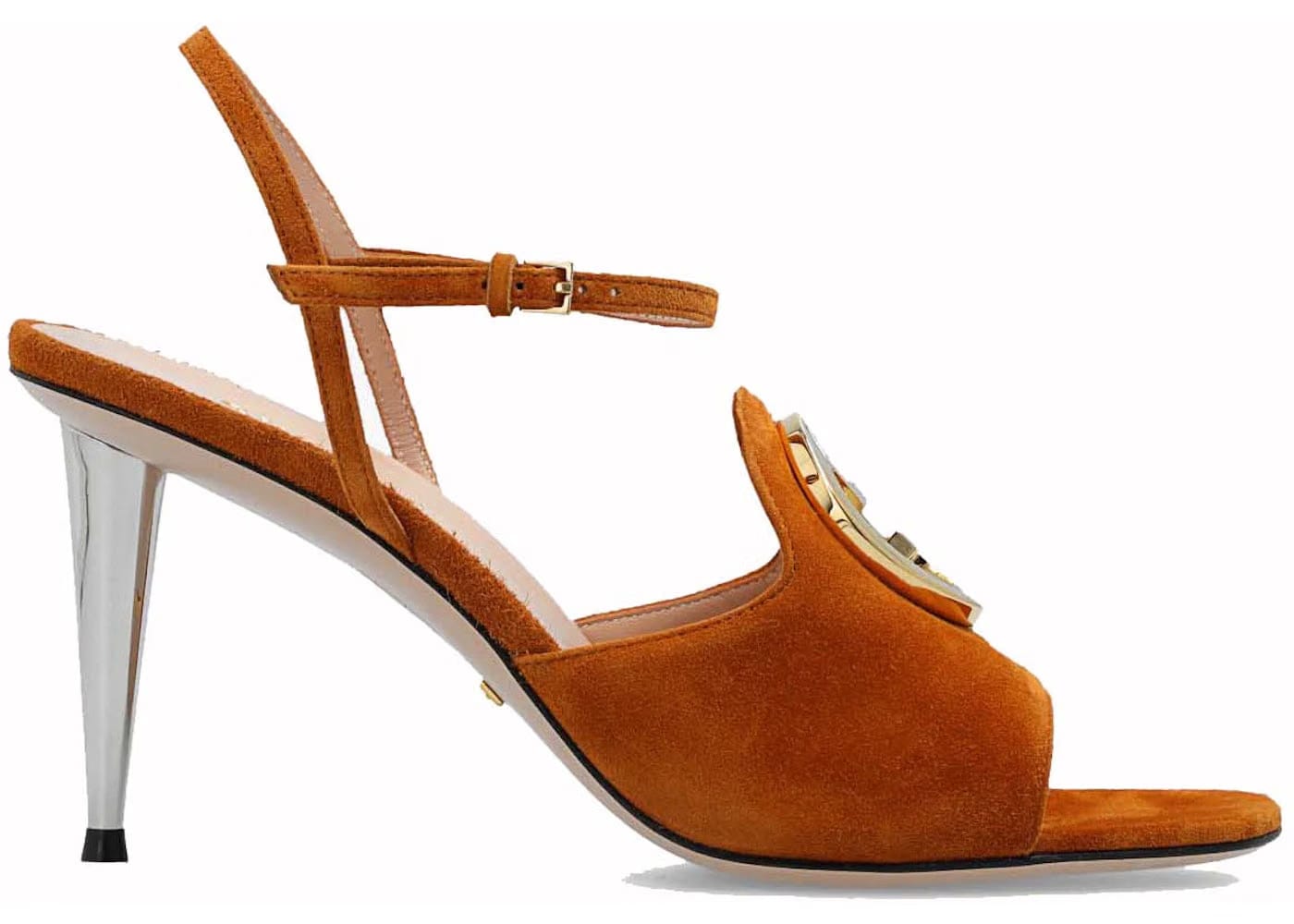 Gucci Blondie Gg 85Mm Sandals Brown Womens
