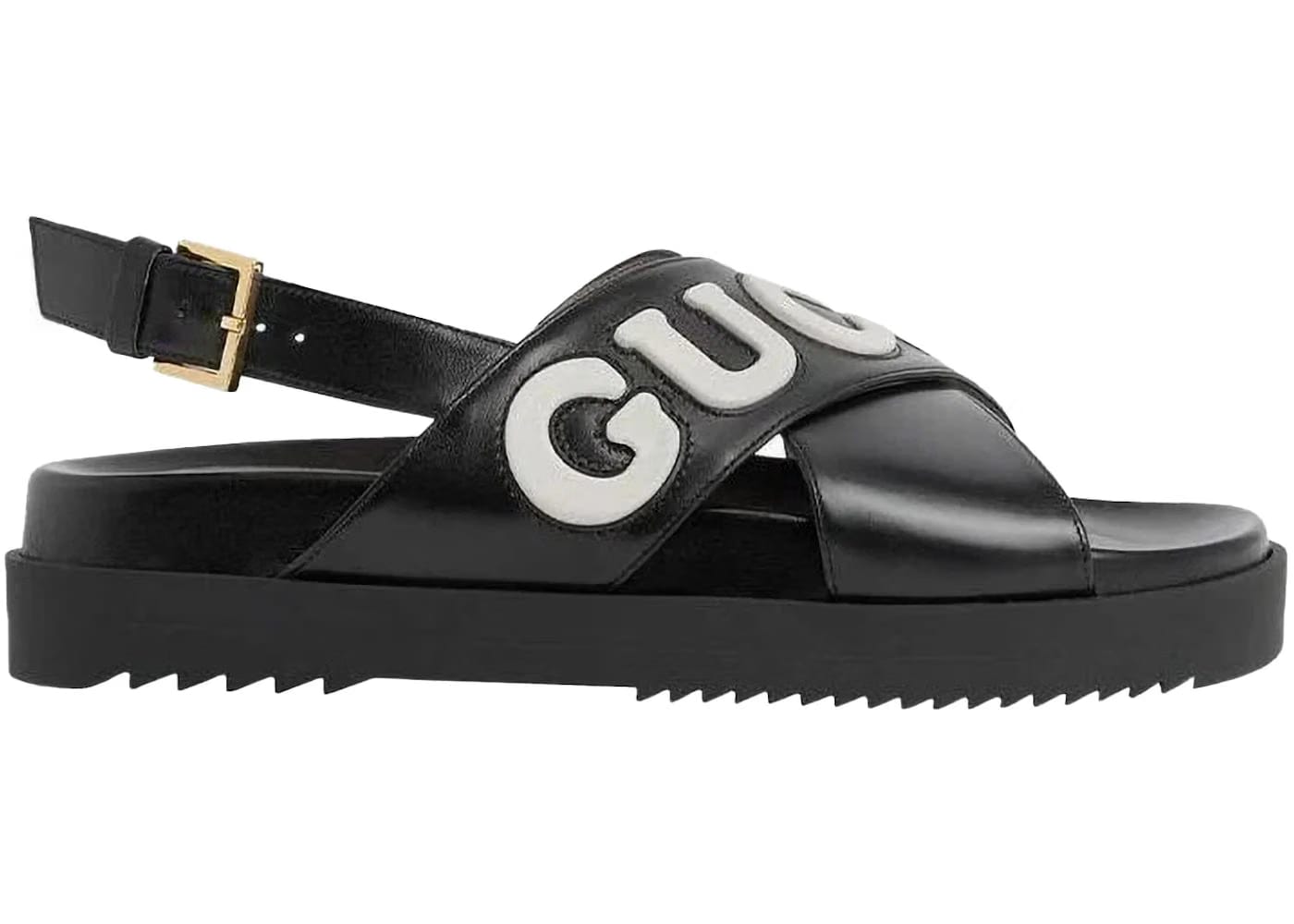 Gucci Crossover Sandal Black Womens