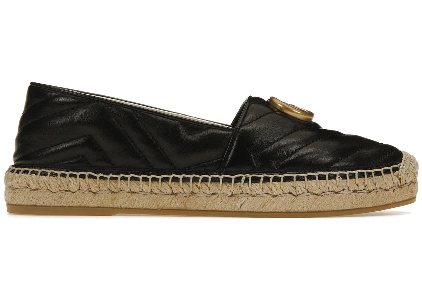 Gucci Double G Espadrille Black Leather