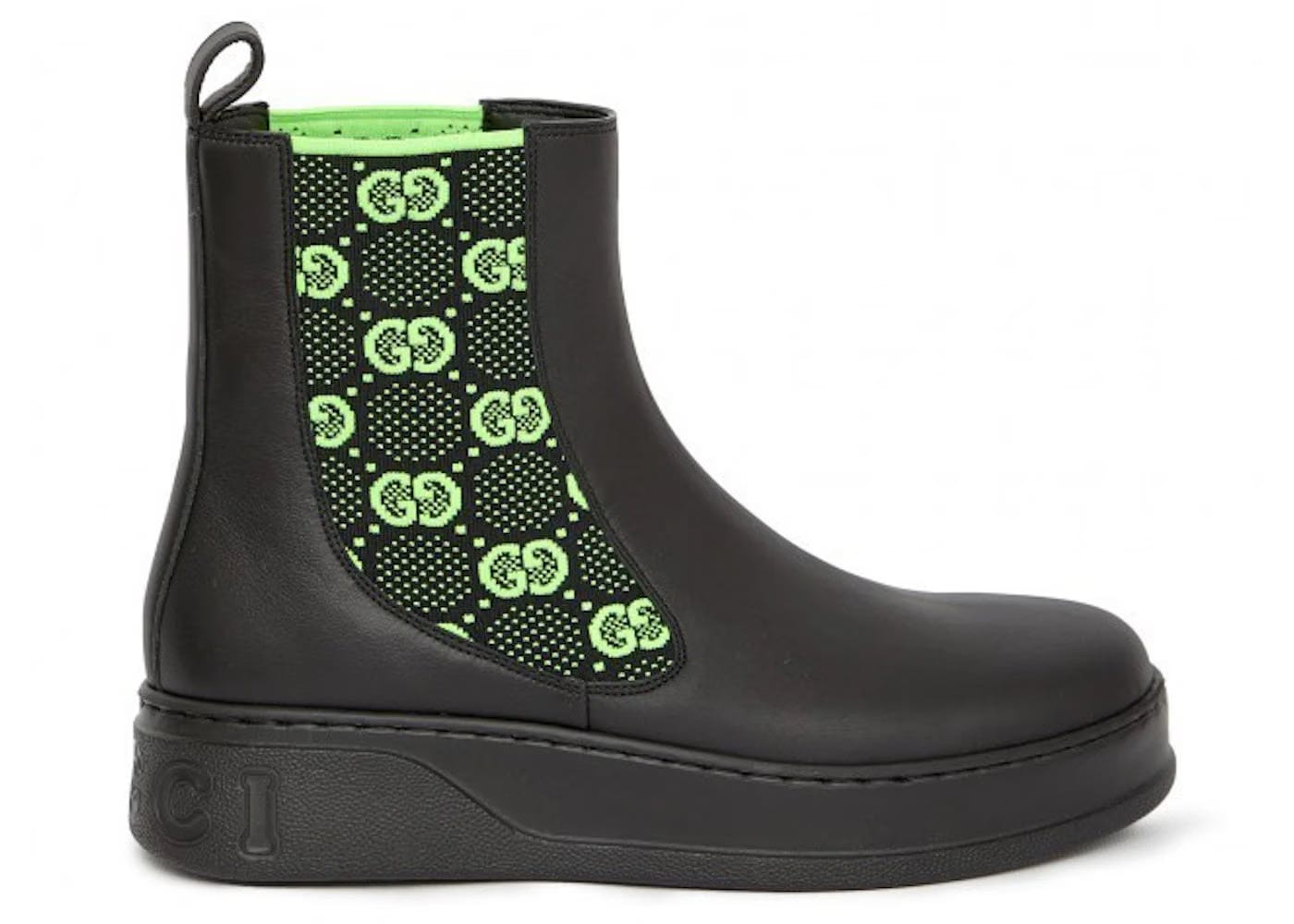 Gucci Boot GG Jersey - Black Neon Green