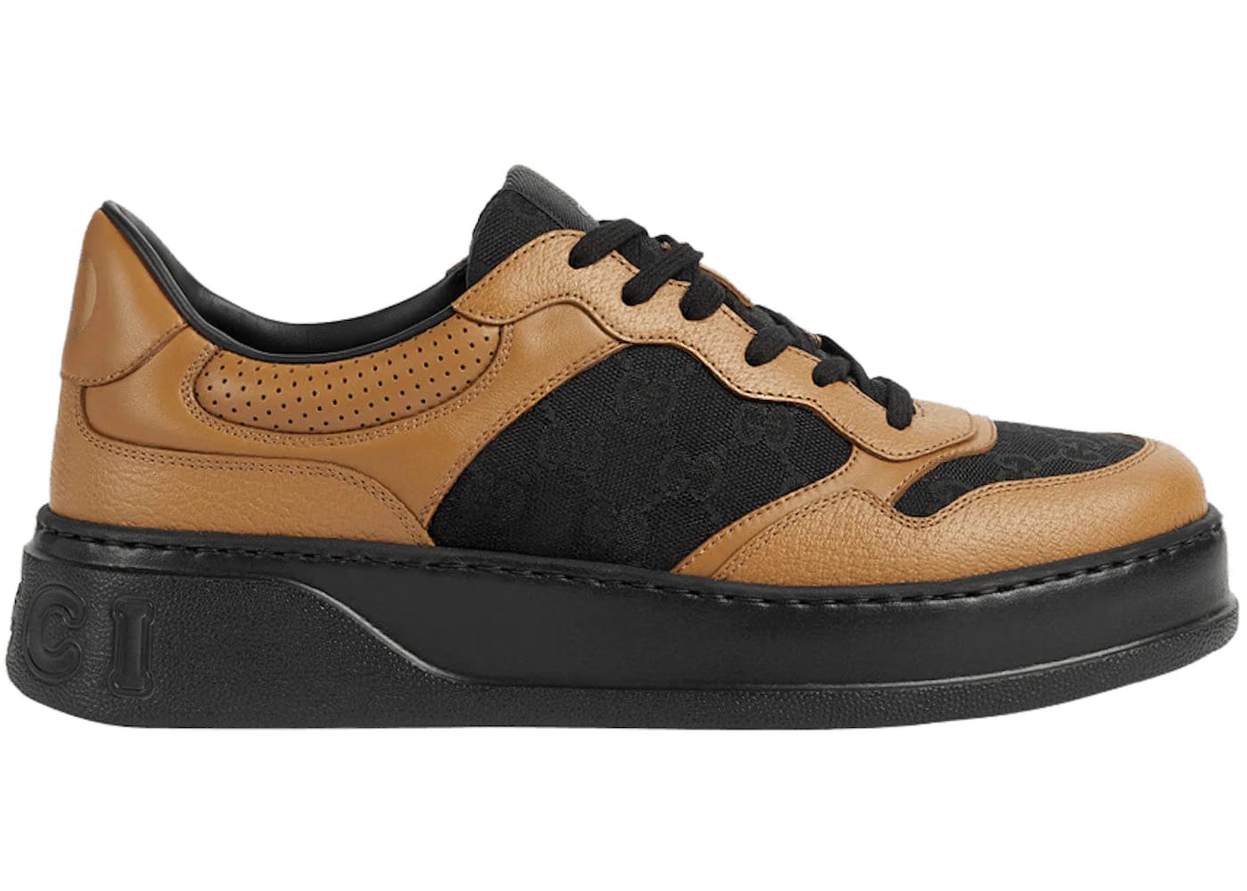 Gucci Gg Embossed Camel Black