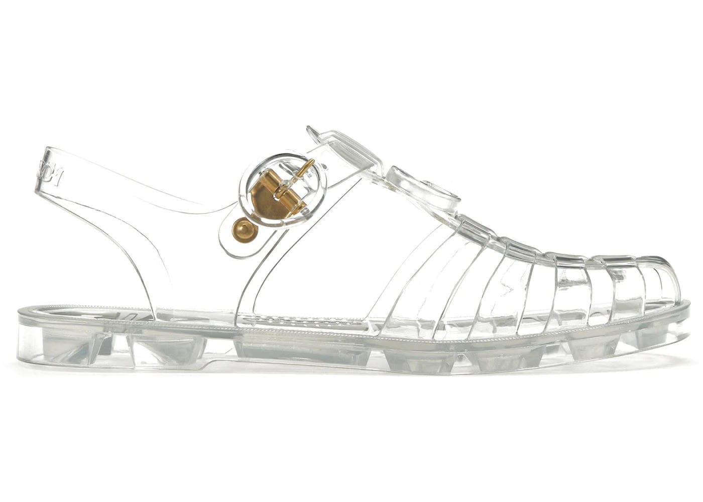 Gucci Gg Fisherman Sandal White Clear Womens