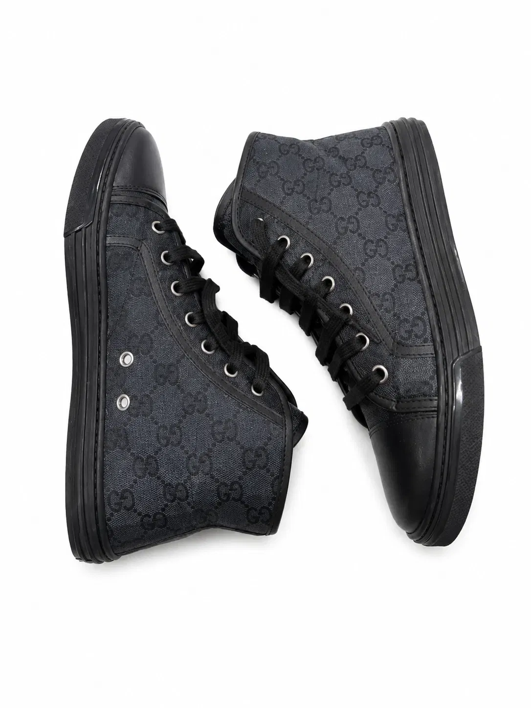 Gucci Gg High Lead Black Logo Print
