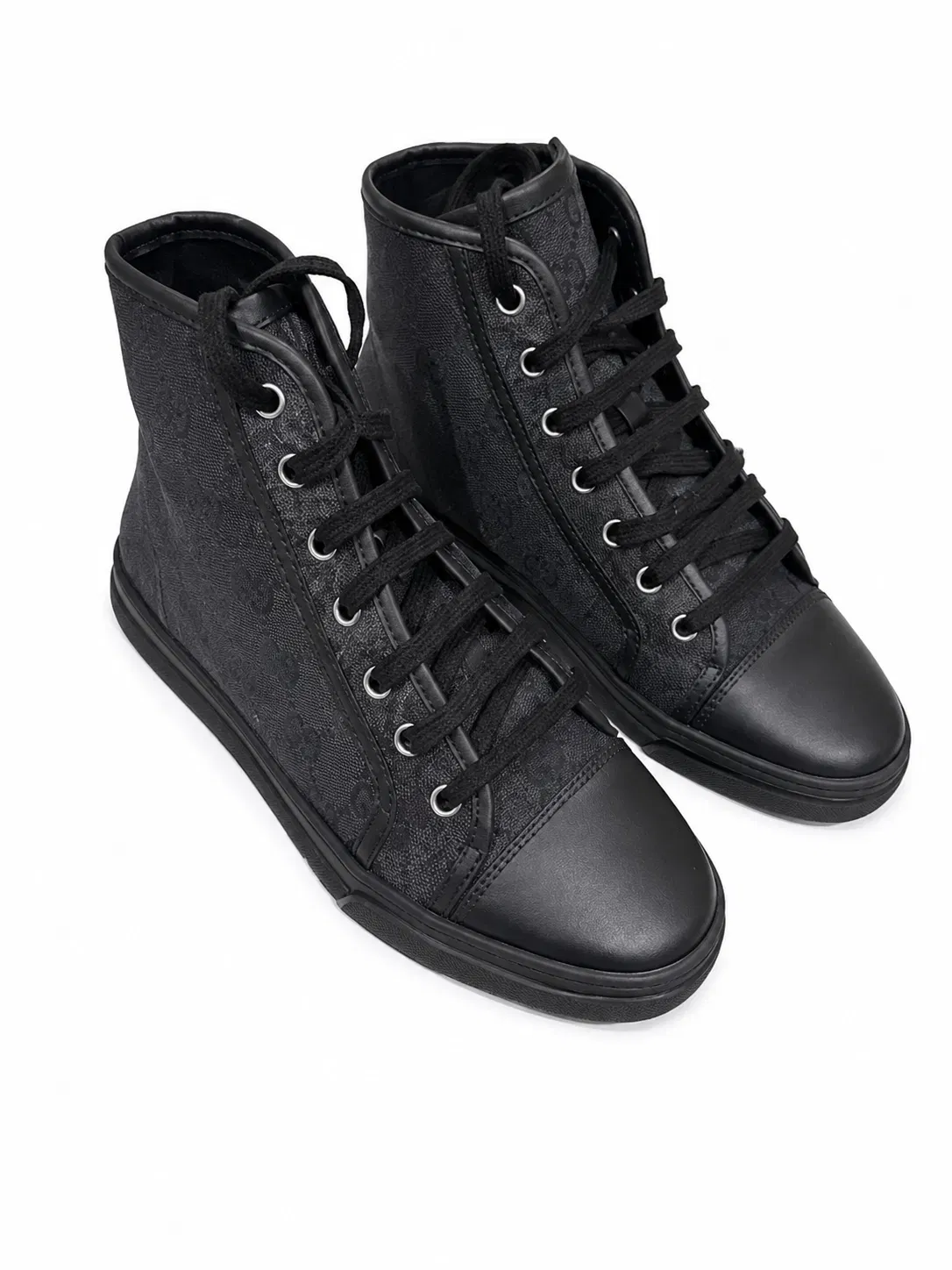Gucci Gg High Lead Black Logo Print