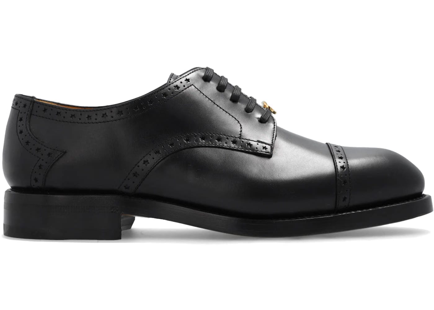 Gucci Gg Logo Derby Shoes Black