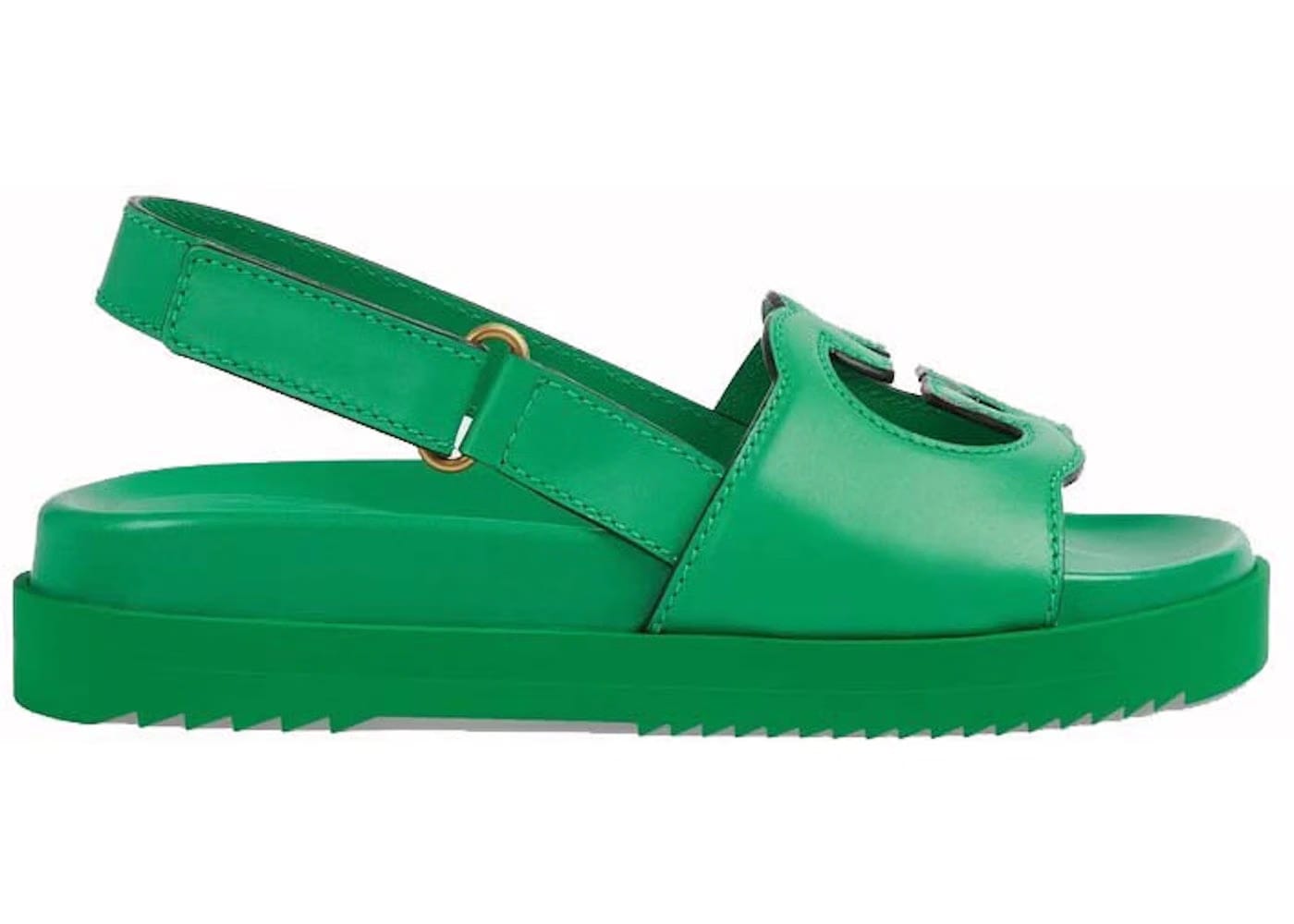 Gucci Gg Platform Sandal Green Womens