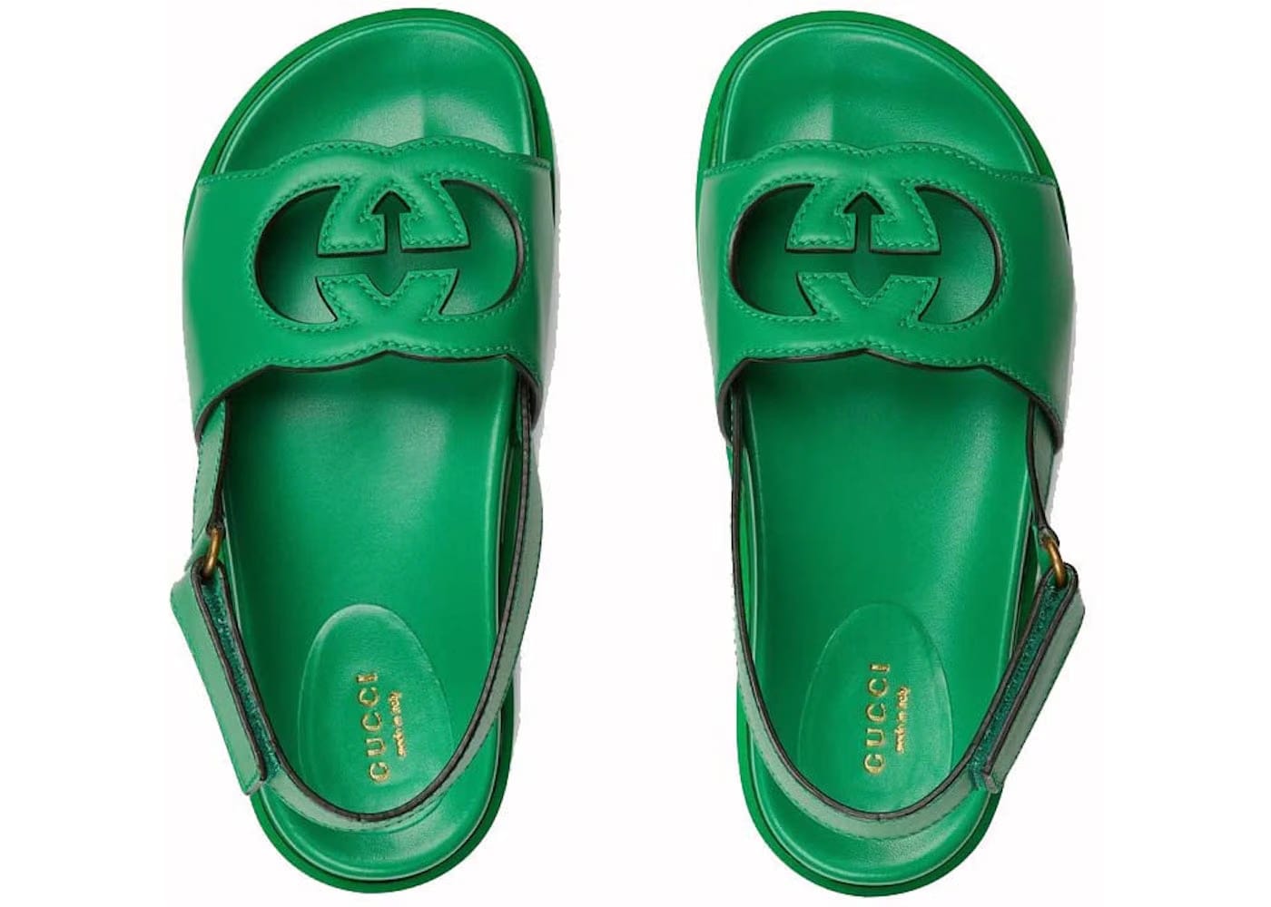 Gucci Gg Platform Sandal Green Womens