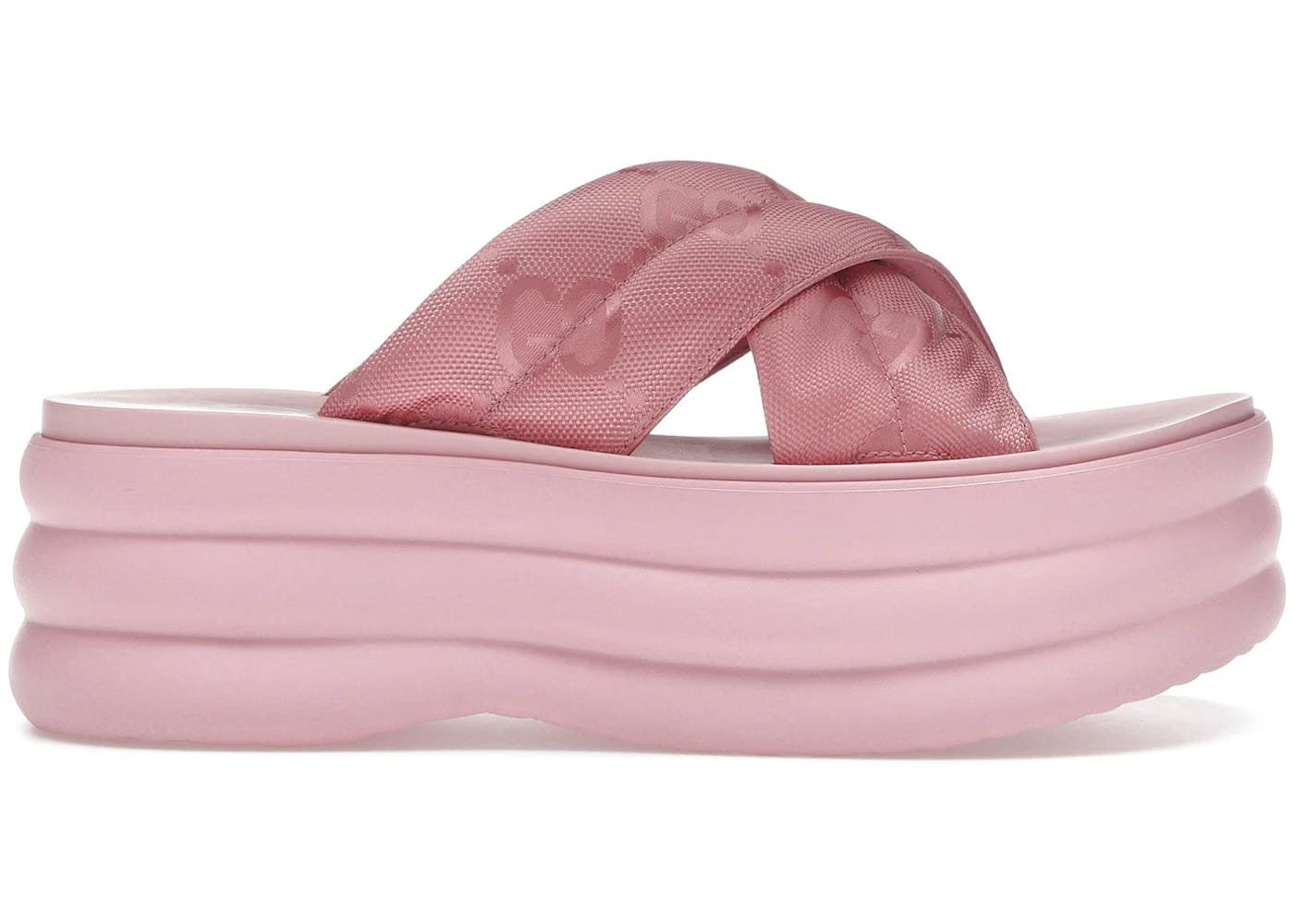 Gucci Wmns GG Platform Slide 'White'