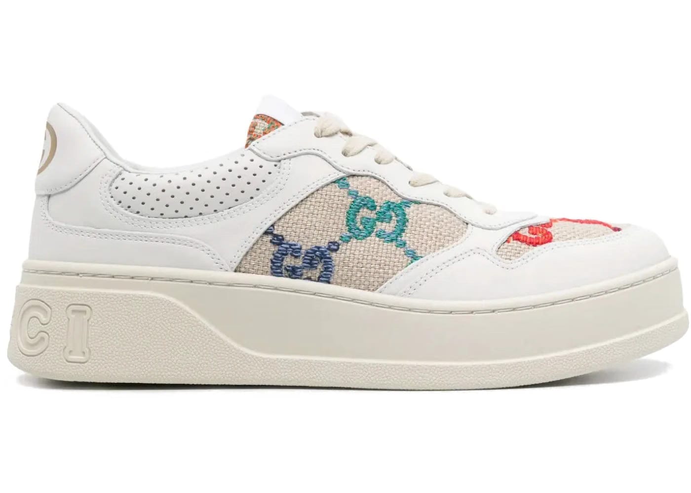 Gucci Gg Sneaker Multicolor Embroidered Womens