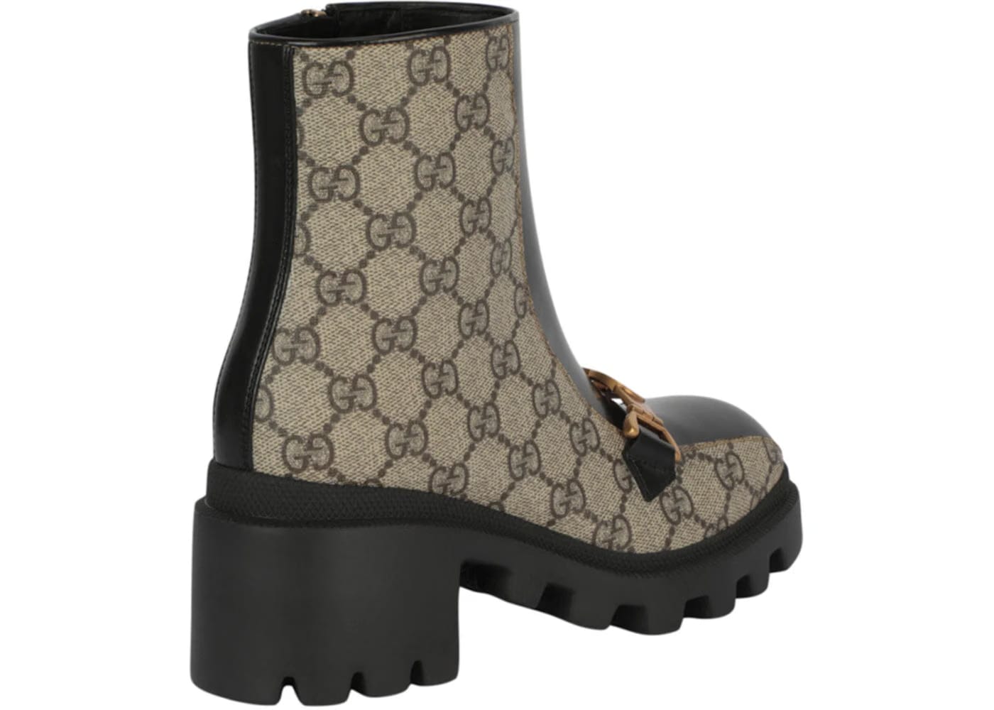 Gucci Gg Supreme Ankle Boots Dark Beige Womens