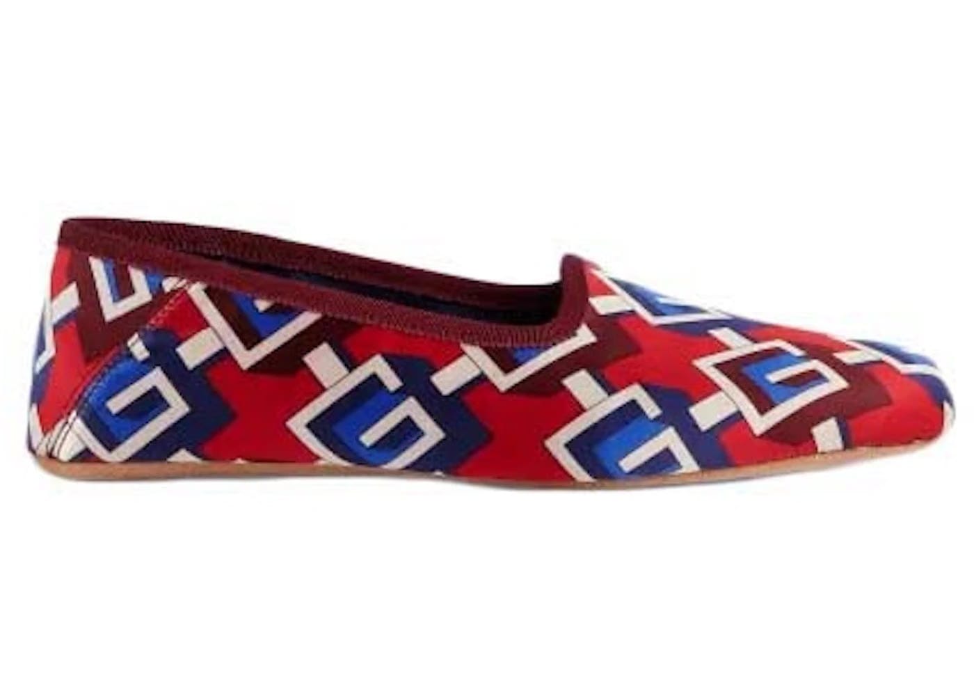 Gucci Graphic Print Slippers Red Womens
