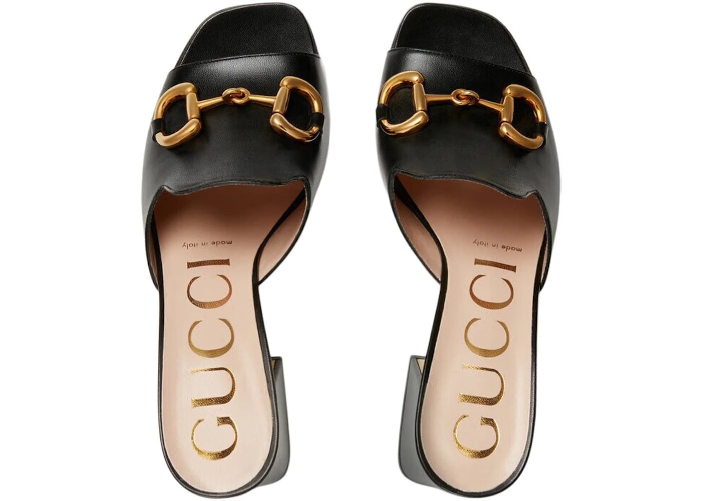 Gucci Horsbit 75Mm Heeled Sandal Black Leather