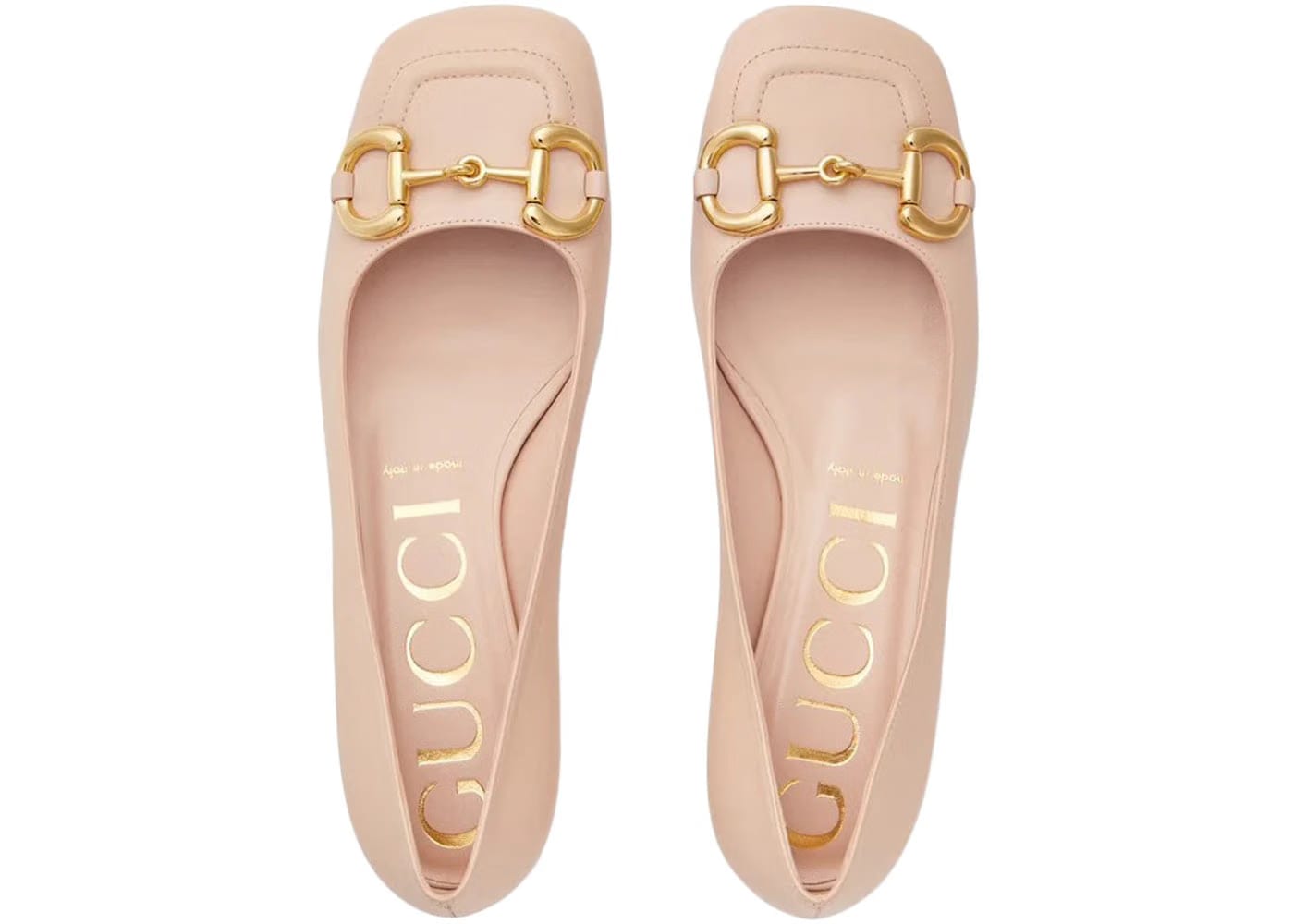 Gucci Horsebit Ballet Flat Light Pink Leather