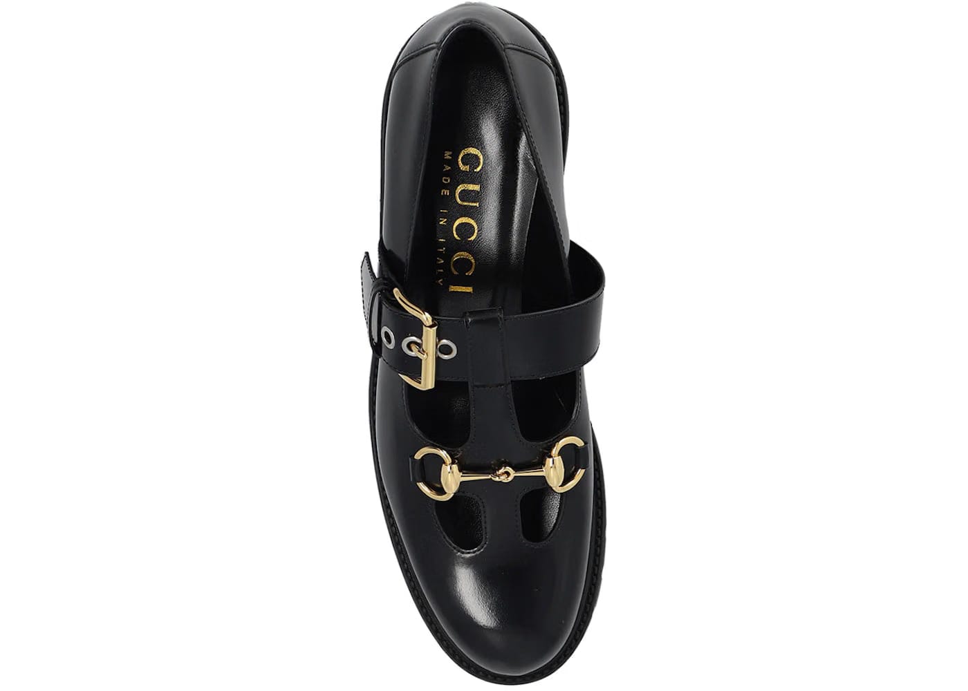 Gucci Horsebit Leather Loafers Black Womens