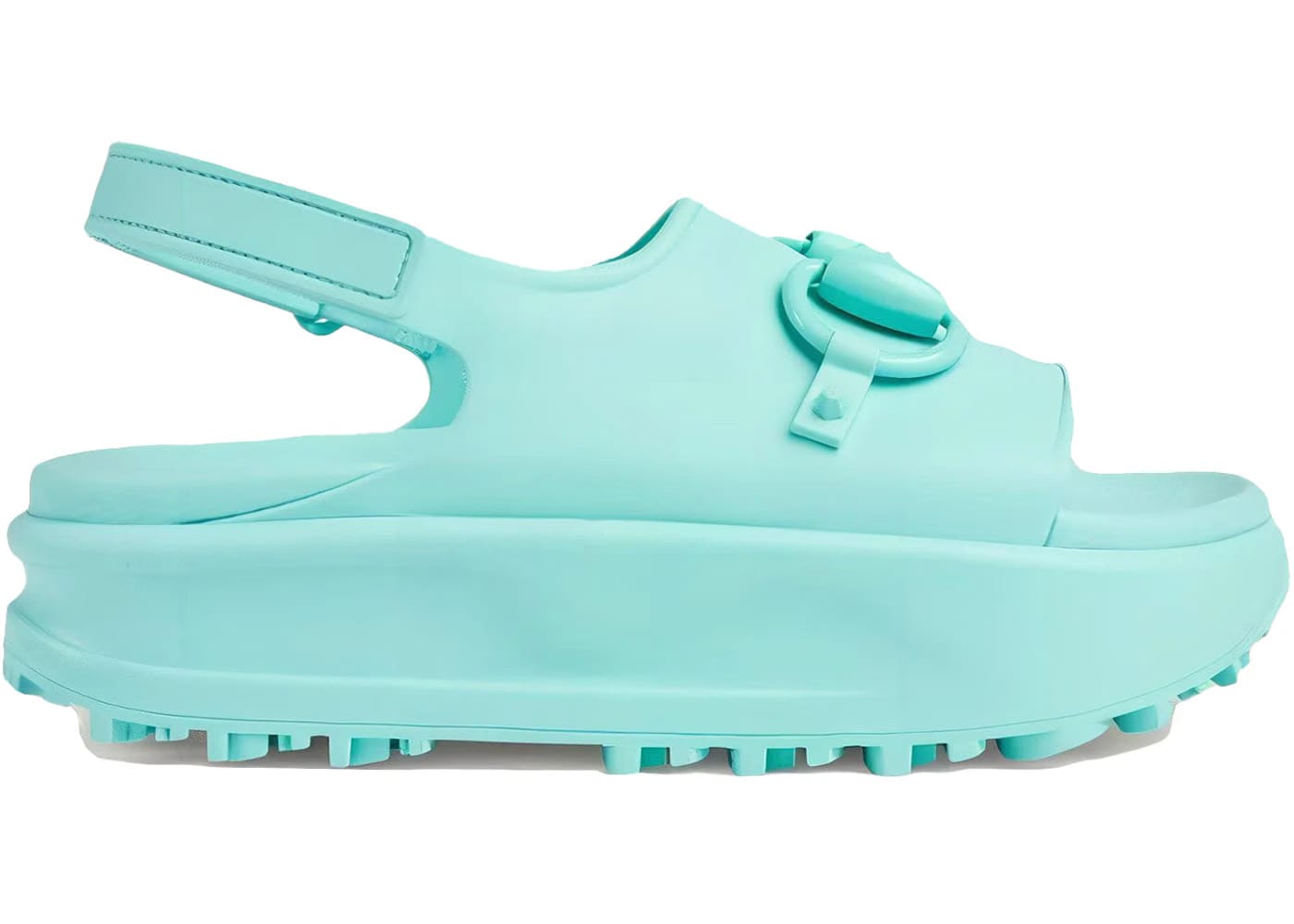 Gucci Interlocking G Platform Sandal Blue Womens