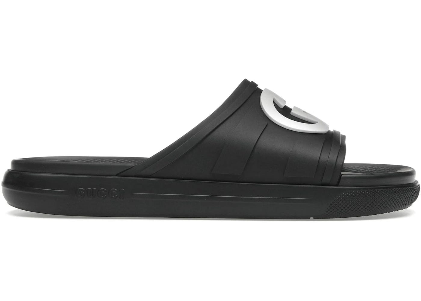 Gucci Interlocking G Slide Black White