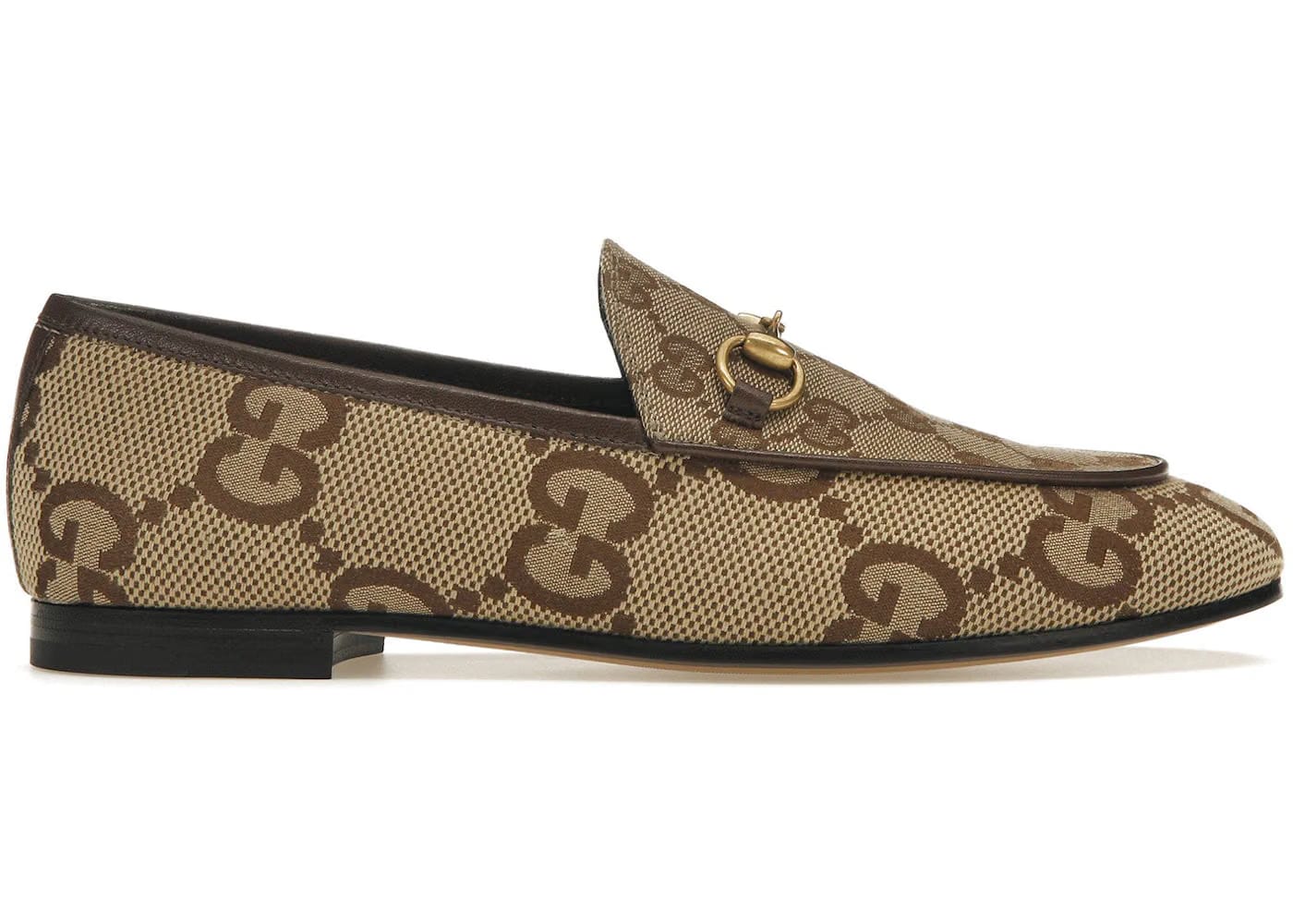 Gucci Wmns Jordaan Loafer 'Jumbo GG - Ebony Beige'
